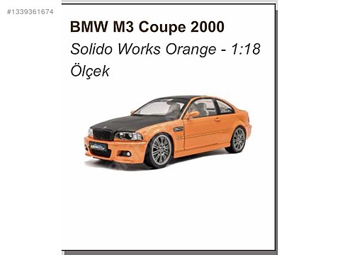 1/18 sıfır m3 e46 bmw on sahibinden.com - 1339361674