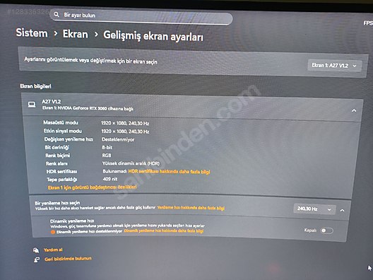 İkinci El ve Sıfır Alışveriş / Bilgisayar / Monitör / LED & LCD Monitör