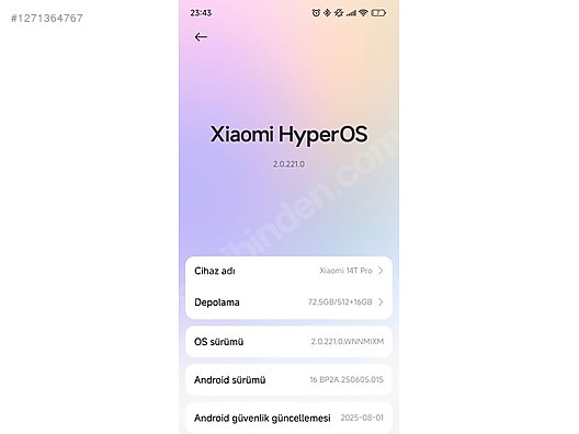 İkinci El ve Sıfır Alışveriş / Cep Telefonu & Aksesuar / Cep Telefonu / Xiaomi / 14T Pro
