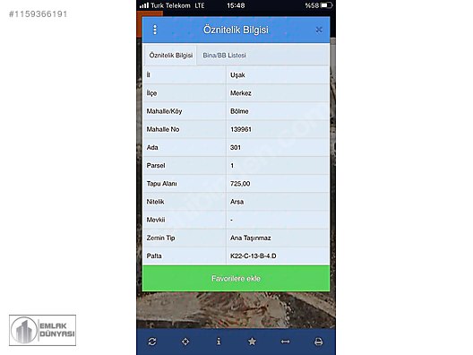 EMLAK DÜNYASINDAN BÖLMENİN EN GÖZDE YERİNDE VİLLALIK ARSA #1159366191