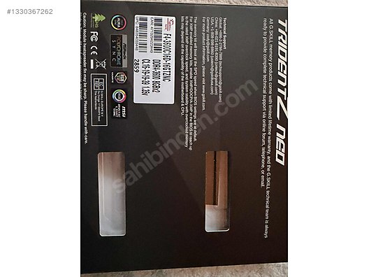 Gskill trident z neo 8x2 16GB DDR4 3600mhz cl16 RAM on sahibinden