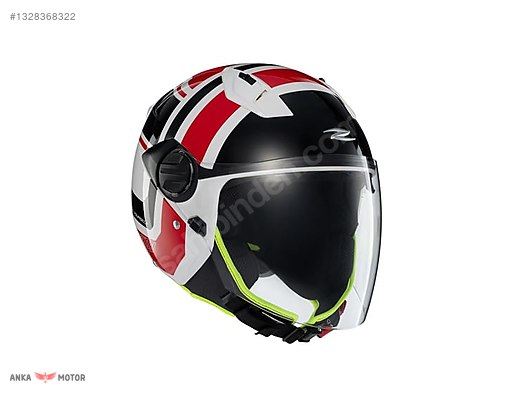 Zeus ZS-213 AX5 White Black Red Açık Kask - Yarım Kapalı Kasklar