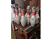 bowling top ve labutlar koleksiyonluk dekor antika