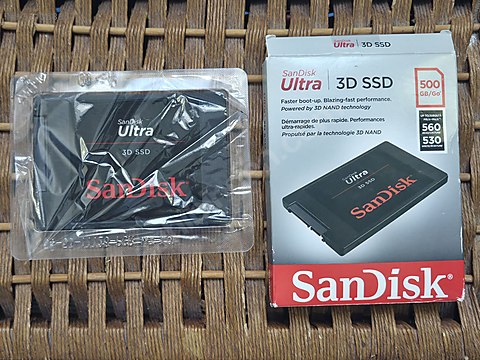 SanDisk Ultra 3D 500GB SATA 3 SSD - Çok Az Kullanıldı/%98 sağlık