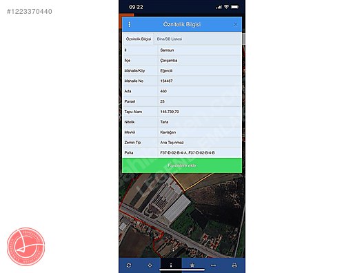 Çarşamba Dikbıyık'ta Anayol Bellona Arkası 42 dönüm Tarla #1223370440