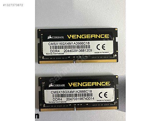 Corsair Vengeance 16x2 2666Mhz DDR4 Laptop ramleri. sahibinden