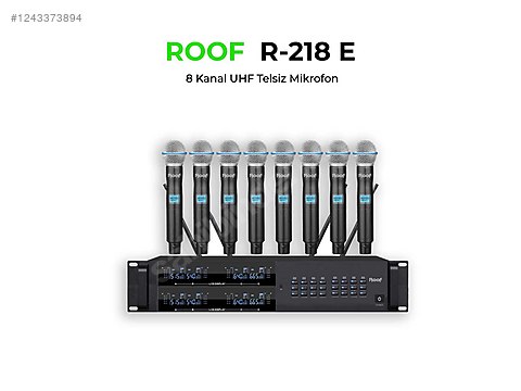 ROOF R-218 E UHF TELSİZ 8 EL MİKROFON sahibinden.comda - 1243373894