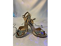 Kadın İnce Topuklu Dore Suni Deri Abiye Ayakkabı