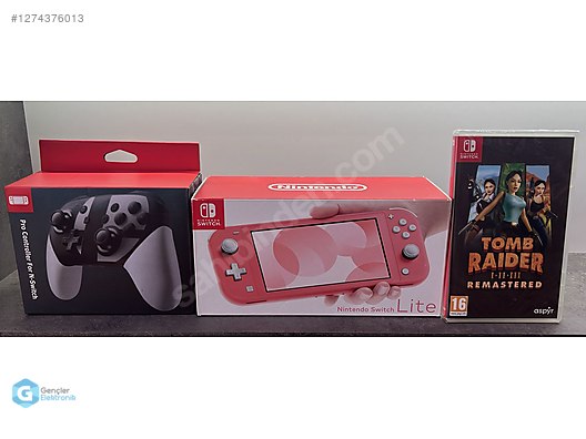 Nintendo Switch Lite Tomb Raider Pro Controller +TAKAS KURYE
