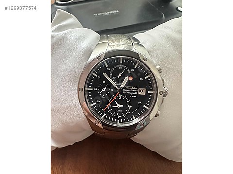 Seiko / SEİKO SPORTURA CHRONOGRAPH 7T62 SAFİR CAM ALARM ÇELİK KASA