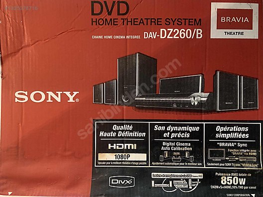 Sony DAV-DZ260/B Home Theatre System + 3 Adet Vogel's Ayak