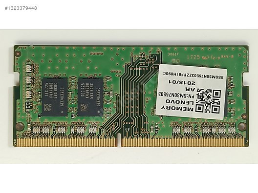 SAMSUNG 4GB DDR4 2400MHZ CL17 SODIMM NOTEBOOK RAM BELLEK