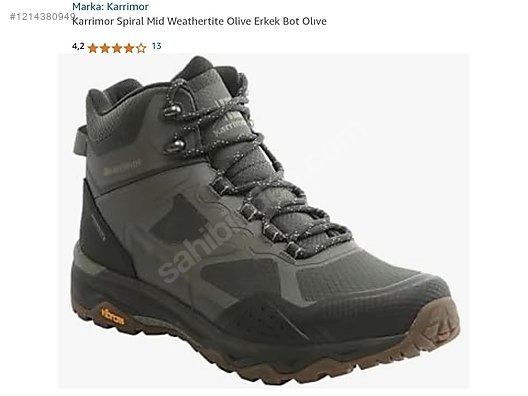 karrimor unisex bot 42 numara 0 kutusunda at sahibinden 1214380949