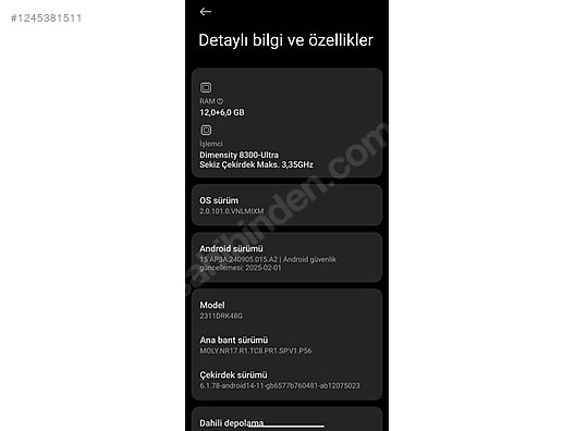 İkinci El ve Sıfır Alışveriş / Cep Telefonu & Aksesuar / Cep Telefonu / Xiaomi / Poco X6 Pro