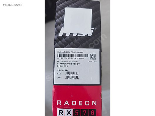AMD RX570 4GB ARMOR 256bit DDR5 OC Ekran Kartı - MSI Ekran Kartı İlanları sahibinden.com'da