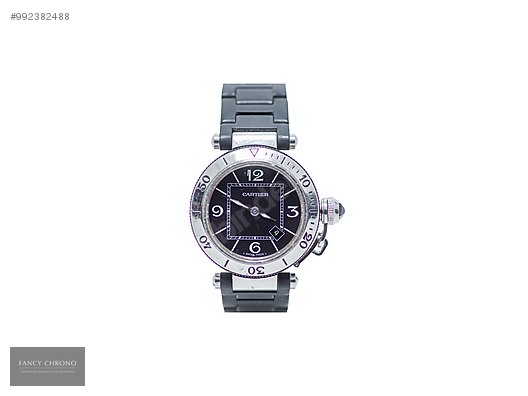 CARTIER-PASHA SEATIMER-STEEL\u0026RUBBER 