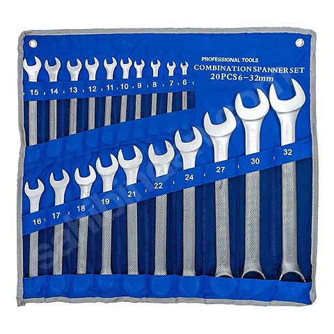 Kombine Anahtar Takımı 6-32 mm 20 Parça (Bez Çantalı)