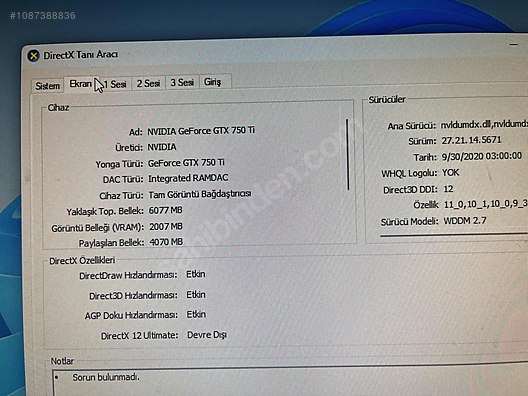 PC-OEM / Oyuncu Bilgisayarı GTX 750 Ti At Sahibinden.Com - 1087388836