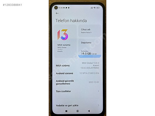 İkinci El ve Sıfır Alışveriş / Cep Telefonu & Aksesuar / Cep Telefonu / Xiaomi / Redmi Note 9