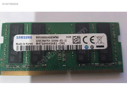 Samsung 32GB DDR4 3200MHz Laptop RAM M471A4G43AB1-CWE Orijinal on