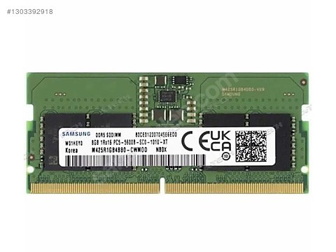 SAMSUNG 8GB DDR5 4800MHZ LAPTOP RAM sahibinden.comda - 1303392918