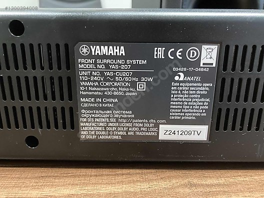 Yamaha YAS-207 Soundbar ve Subwoofer - İkinci El Yamaha Soundbar
