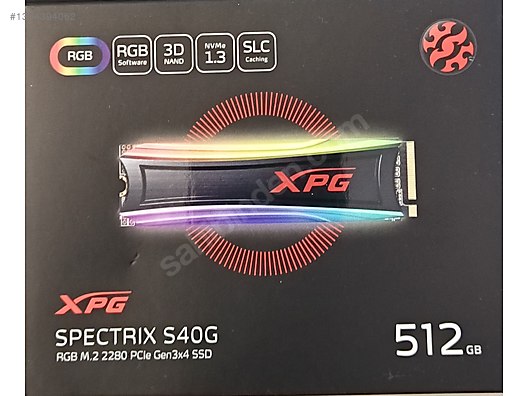 XPG SPECTRIX S40G 512 GB M2 SSD / % 100 Sağlık / Dram li Model