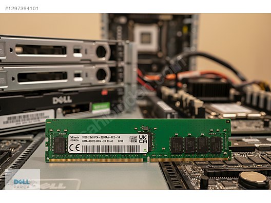DELL Sunucu RAM - Memory Upgrade- 32 GB -DDR4 RDIMM 3200Mhz ECC
