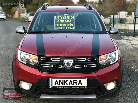 dacia sandero 1 5 dci stepway ankara otomotivden boyasiz 2017 dacia stepway en dolusu 1 5dci at sahibinden com 883394366