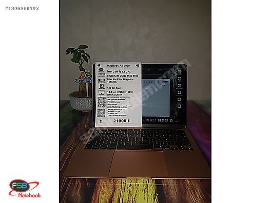 MacBook Air Retina 13'' A2179 2020 i5 - 512 SSD sahibinden.comda