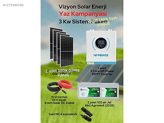 İkinci El ve Sıfır Alışveriş / Bahçe & Yapı Market / Yapı Malzemeleri / Isıtma / Güneş Enerjisi Sistemi