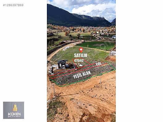 Bucak'a 5dakika uzaklıkta beşkonakta 470m2 satılık arsa #1286397869