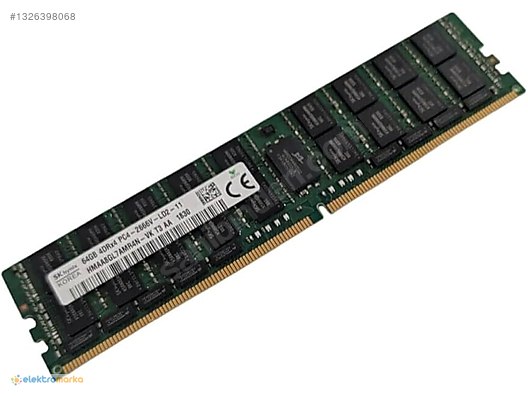 SK Hynix 64GB DDR4-2666 ECC LRDIMM 4Rx4 PC4-21300 Server Bellek