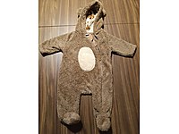 Kapşonlu uzun kollu peluş tulum (3-6 Ay) #1283398302