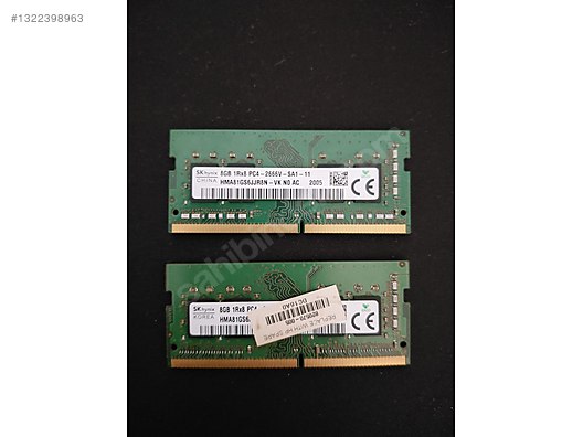 16 GB (2x8 GB) DDR4 Laptop RAM SK Hynix 2400/2666 MHz sahibinden