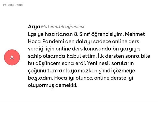 16 YIL TECRÜBEYLE YENİ NESİL LGS MATEMATİK-SADECE ONLİNE