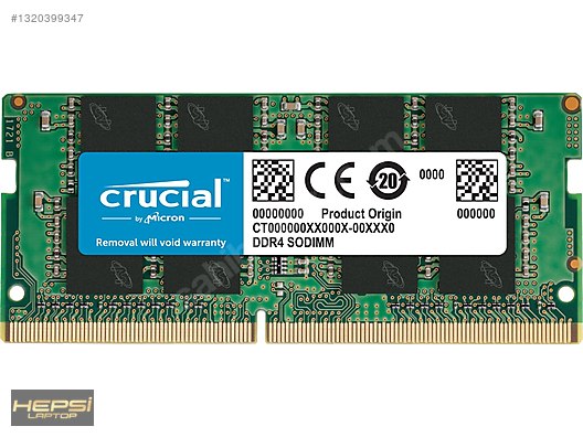 Crucial 32GB 3200MHz DDR4 Notebook Ram **SIFIR** sahibinden.comda