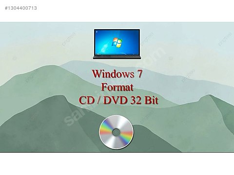 Windows 7 32 bit Format Kurulum CD / DVD sahibinden.comda - 1304400713