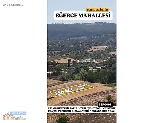 BURSANIN GÖZDESİ YEMİŞEHİR DE SATILIK ARSA #1241400869