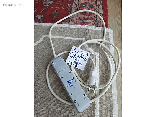 NİLSON MARKA ANAHTARLI 3m, 3'LÜ 3×1,5 KLEMANS. YENİ, SIFIR - Priz Çoğaltıcı ve Yapı Malzemeleri sahibinden.com'da