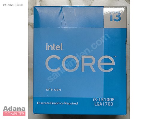 Intel Core i3-13100F 13.Nesil LGA1700 3.40GHz Box İşlemci