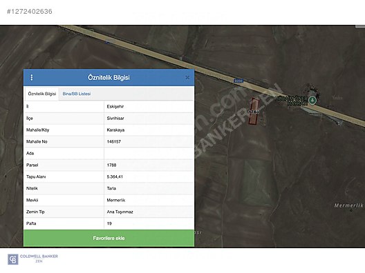 Eskişehir-Sivrihisar Ana Yola Cepheli Satılık Tarla