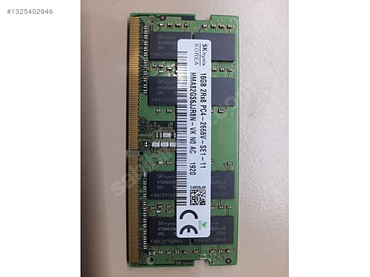 Skhynix 16gb ddr4 2666mhz notebook ram TESTLI SORUNSUZ UCUZ