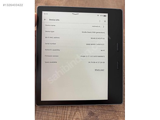 Amazon Kindle Oasis 10. Nesil - 32 Gb - Amazon Kindle Kitap