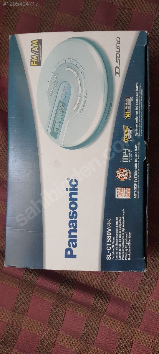 Panasonic SLCT 580 V Portable Cd Mp3 FM Made in Japan Sıfır sahibinden