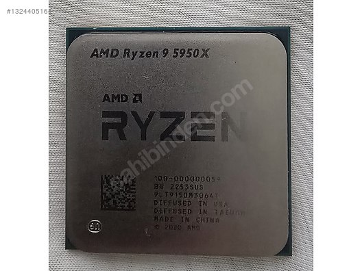AMD Ryzen 9 5950X On Altı Çekirdek 3.40 GHz İşlemci sahibinden