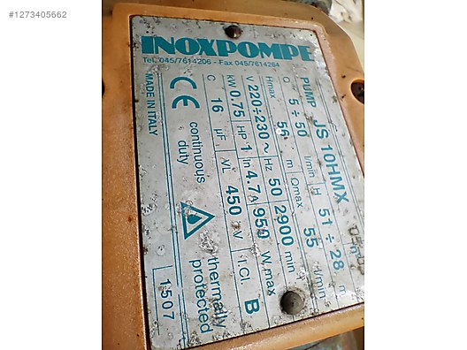 İkinci El ve Sıfır Alışveriş / Bahçe & Yapı Market / Yapı Malzemeleri / Sıhhi Tesisat / Pompa & Hidrofor