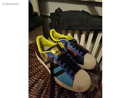 adidas gazelle silver green womens Tan Tartan Custom Shoes - Adidas Superstar main image 0
