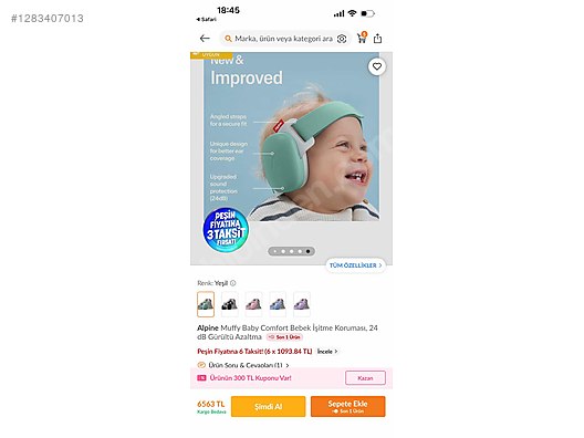 İkinci El ve Sıfır Alışveriş / Anne & Bebek / Bebek Giyim / Aksesuar / Kulaklık