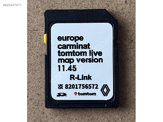 タレントカード RT-4609577970 Güncel Renault Tom Tom Rlink Live 11.45 Navigasyon Sd Kart - Ses